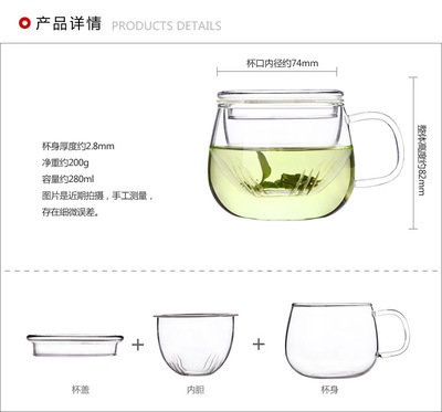 高硼硅耐熱玻璃三件杯 圓趣與品質(zhì)的完美邂逅